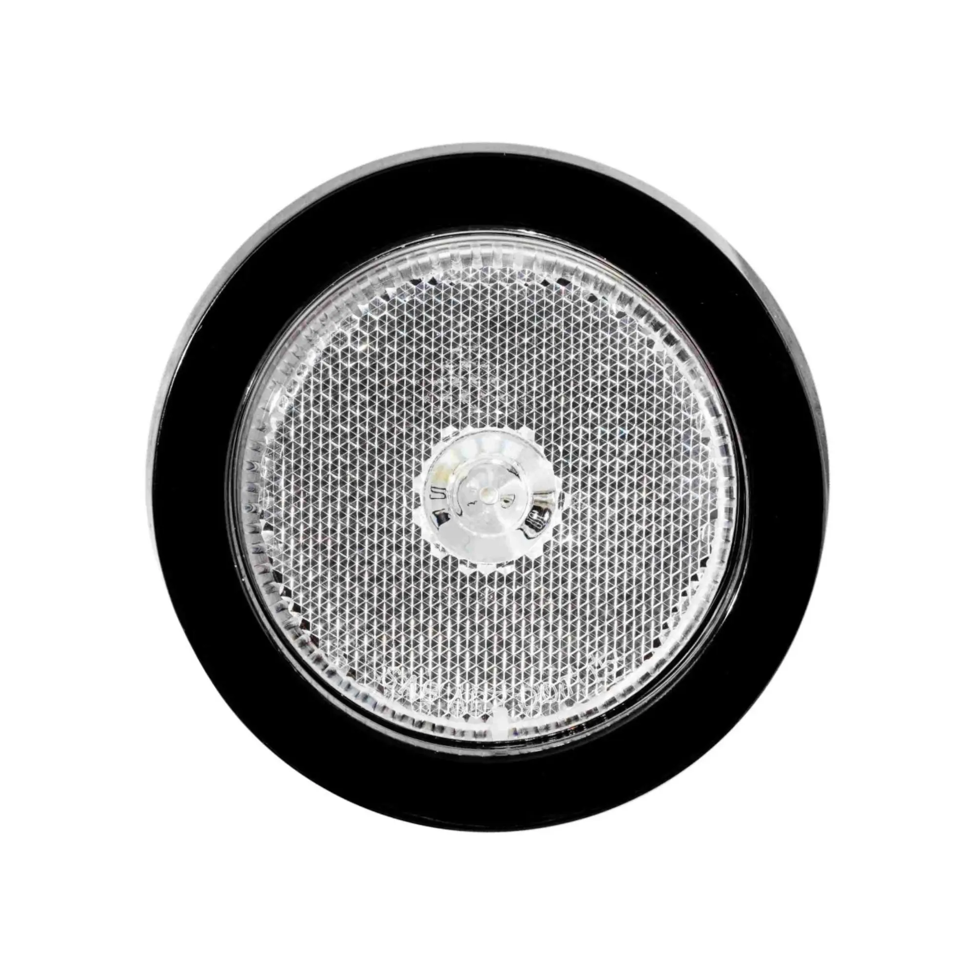 LED 2.5” Round Marker Light, Clear Lens, 3 Amber LEDs, Grommet & No Plug