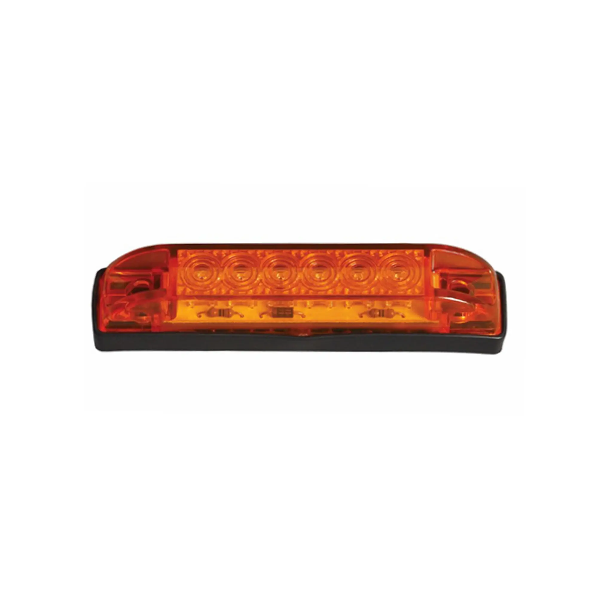 LED 4” Slim Line Marker Light, Surface Mount, 6 LED Amber