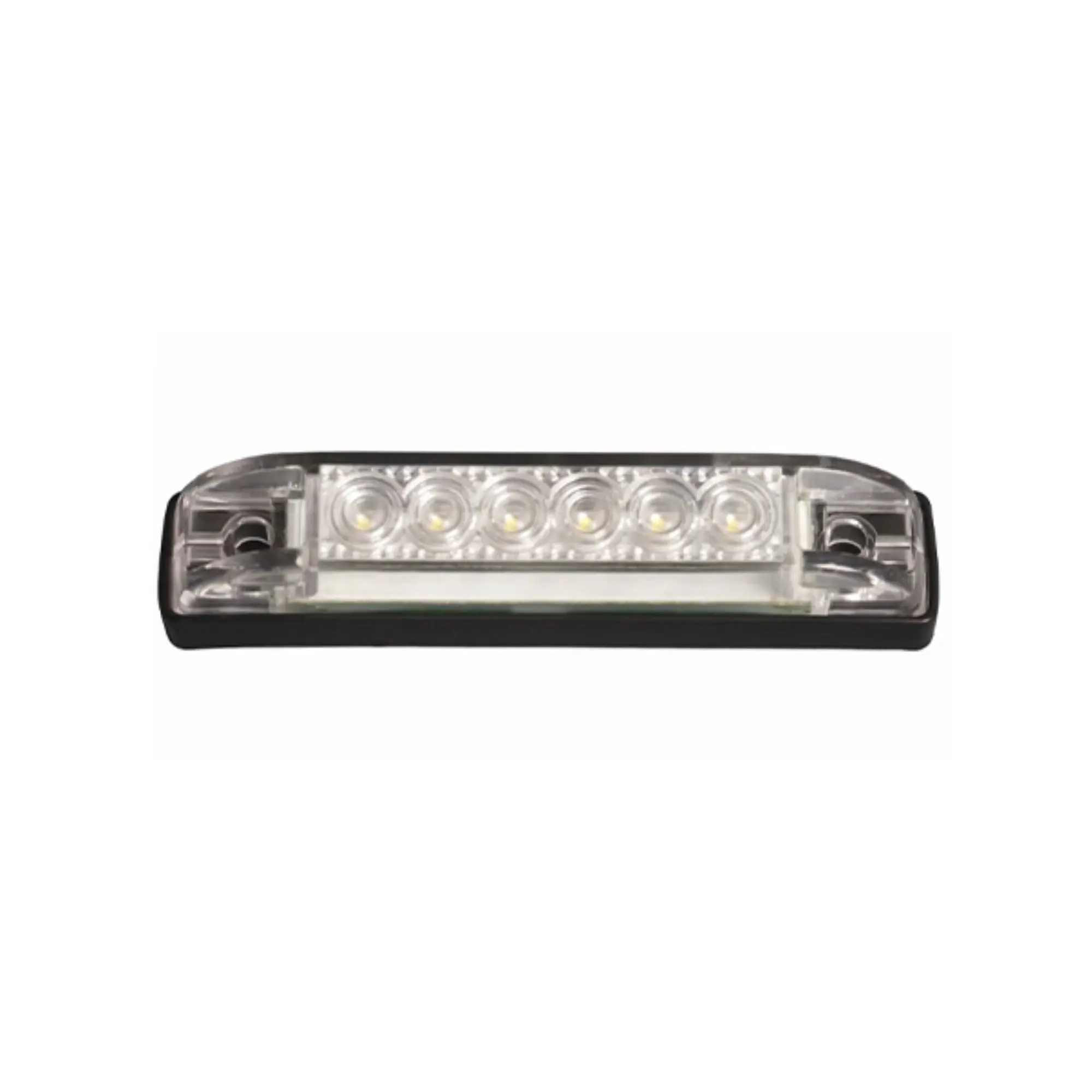 LED 4” Slim Line Marker Light, Surface Mount, 6 LED Clear