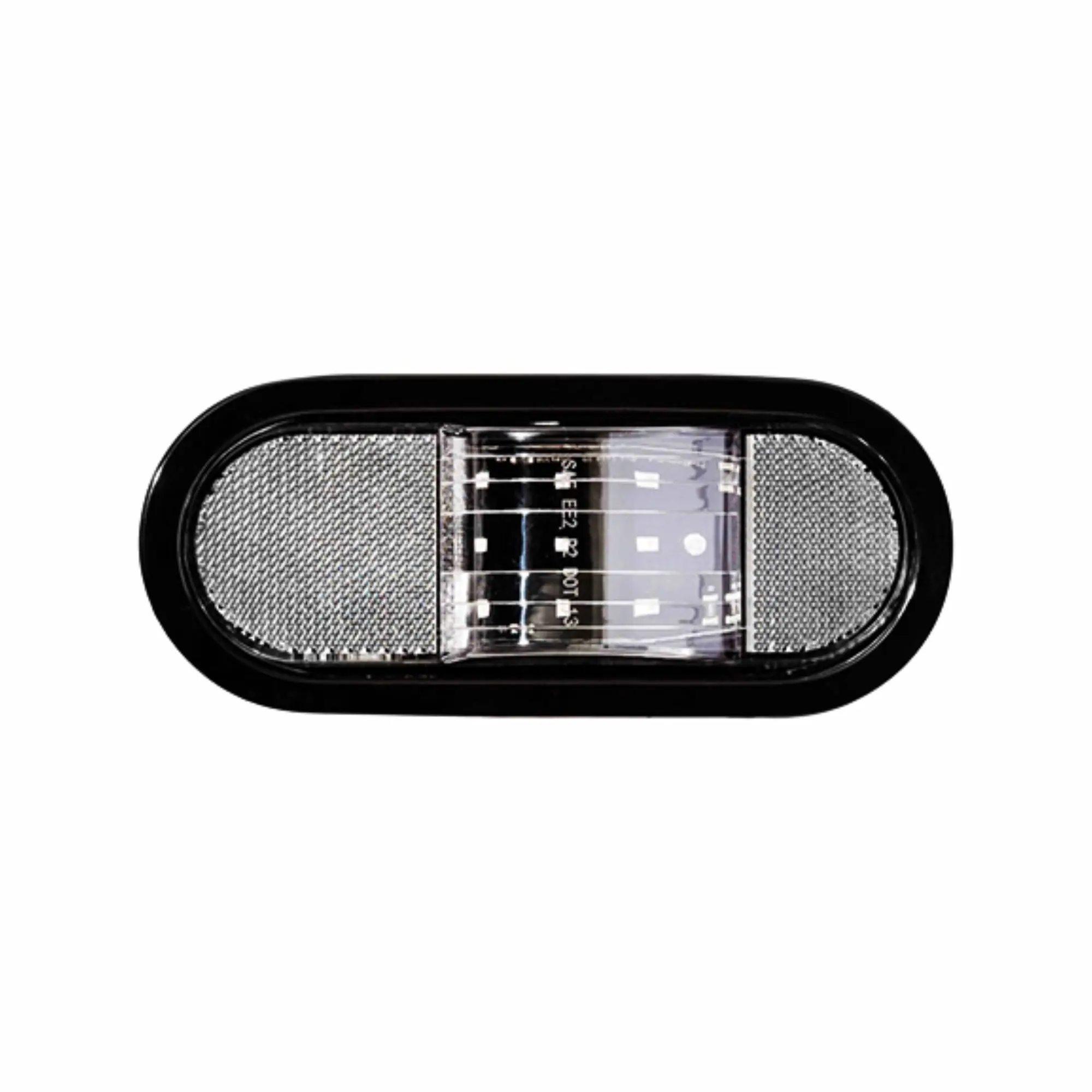 LED 6” Oval, Mid Ship/Turn/Marker Light, Clear Lens, 9 LEDs, Grommet & No Plug