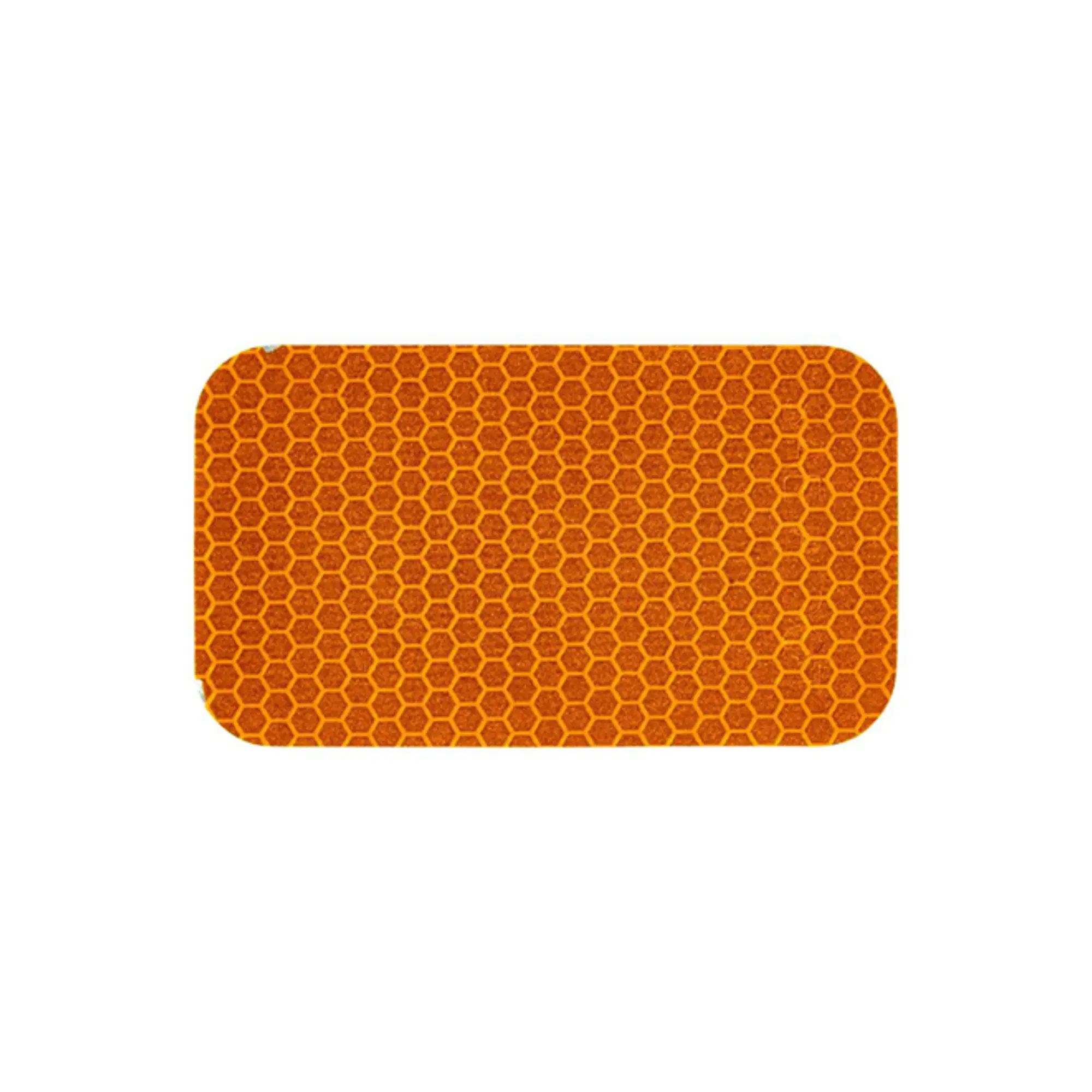 Reflective Sticker, Class 2, Amber, Rectangle, 3.5" x 2", 100 per Roll