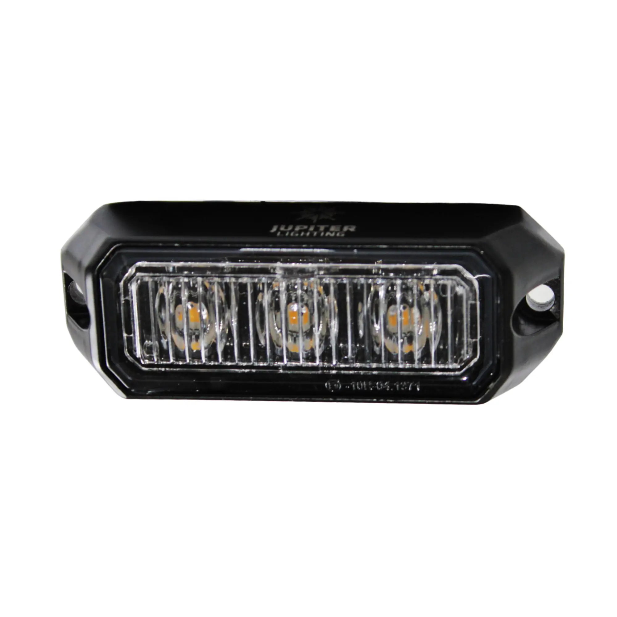 Strobe Light, 3 LED, Directional, Amber/Amber, 18 Flash Patterns