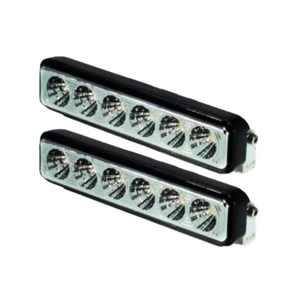 LED Work Lamp, Flood Light, Black Housing, 6 LEDs, Sold as a Pair, 600lm