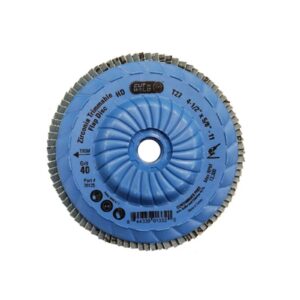 Trimmable Type 27 Zirconia Flap Discs 4.5", Grit 40, High Density