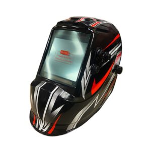 Auto-Darkening Welding Helmets - Wide View, Red/Silver