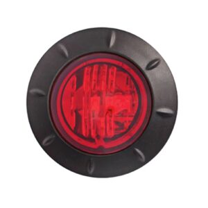 LED 1.5” Round Marker Light, Red Lens, 6 Red LEDs, 6” Pigtail