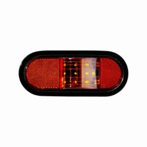 LED 6” Oval, Mid Ship/Turn/Marker Light, Amber Lens, 9 LEDs, Grommet & No Plug