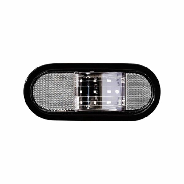 6” Oval, Mid Ship/Turn/Marker Light, Clear Lens, 9 LEDs, Grommet & Plug