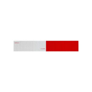 Reflective Tape, 7-11, 1" x 150', Red & Silver, Class 2, No Logo, Kiss Cut