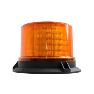 Strobe, Beacon LED, 20W, Permanent Mount, 10-30V, 10 Flash Patterns, Amber, 4.5” x 5.31”