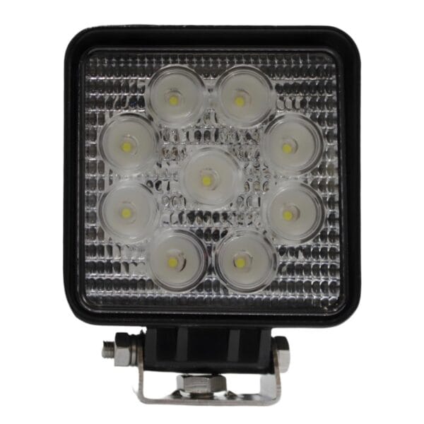 LED 4” Square Work Lamp, Flood, 27W, 2300lm