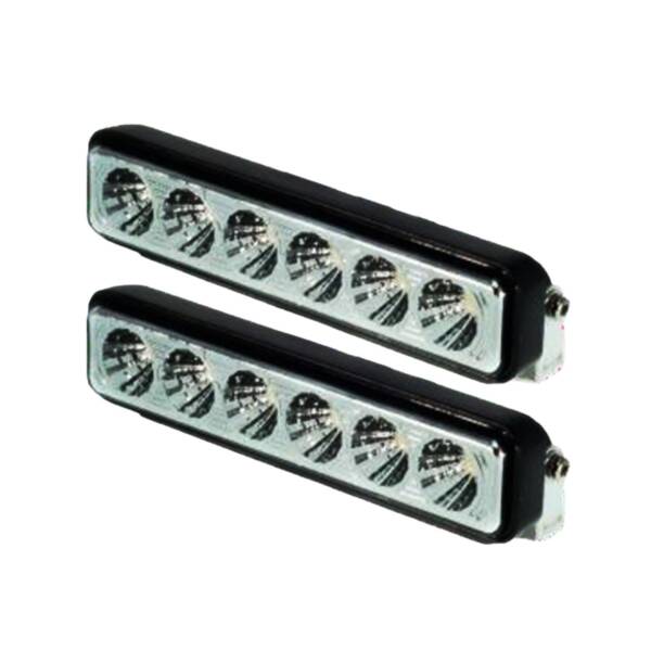LED Work Lamp, Flood Light, Black Housing, 6 LEDs, Sold as a Pair, 600lm