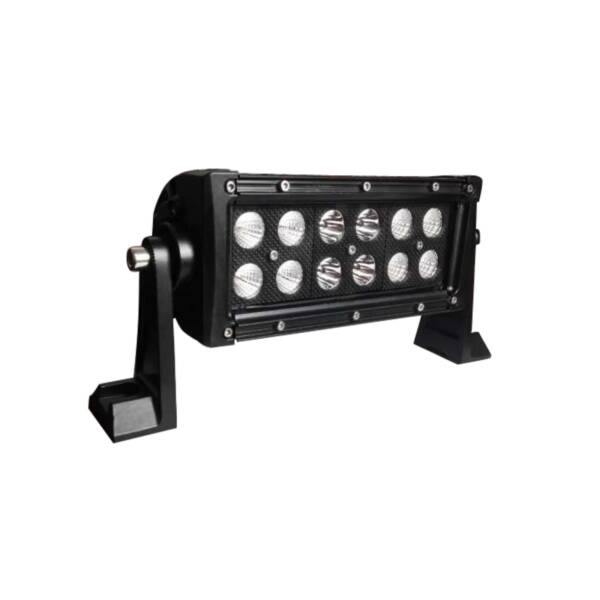 Light Bar, Double Row, 7.5”, Black, 3W, Phillips LED, Combo Beam, 2640lm