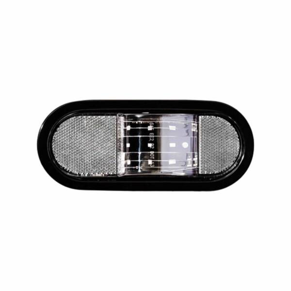 LED 6” Oval, Mid Ship/Turn/Marker Light, Clear Lens, 9 LEDs, Grommet & No Plug