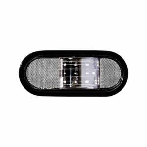 6” Oval, Mid Ship/Turn/Marker Light, Clear Lens, 9 LEDs, Grommet & Plug
