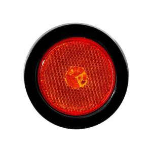 LED 2.5” Round Marker Light, Dark Amber Lens, 3 Amber LEDs, Grommet & Plug