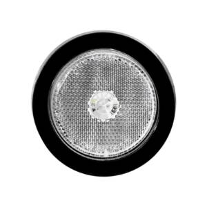 LED 2.5” Round Marker Light, Clear Lens, 3 Red LEDs, Grommet & Plug