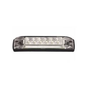LED 4” Slim Line Marker Light, Surface Mount, 6 LED Clear