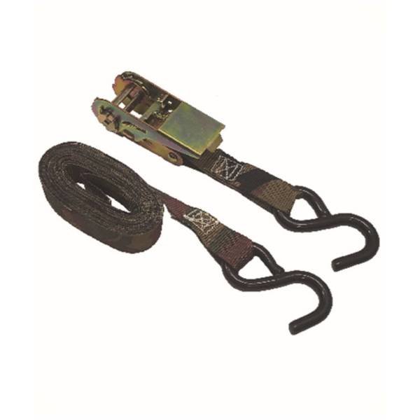 Ratchet Tie-Down Straps "S" Hooks, 1" x 12', Camo