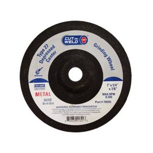 CNW-T27 Grinding Wheel With Dual Grit 7" x 1/4" x 7/8"