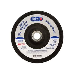 CNW-T27 Grind Wheel, Single Grit 7" x 1/4" x 7/8"