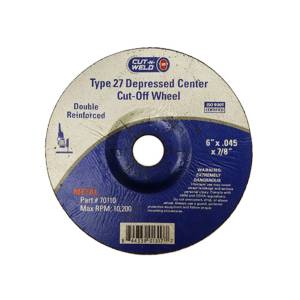 T27 Depressed Center Cut-off Double Reinforced 6" x .045" x 7/8"