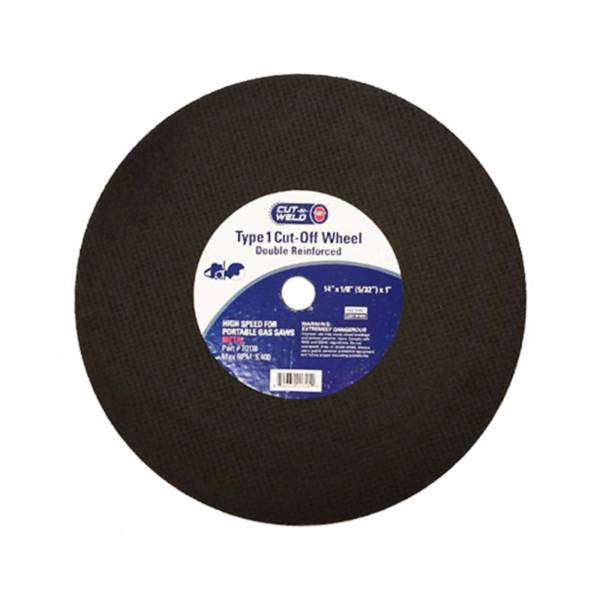 Type 1 High Speed Cut-off for Portable Gas Saws, Double Reinforced 14" x 1/8"(5/32) x 1"