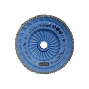 Trimmable Type 27 Zirconia Flap Discs 4.5", Grit 36, High Density