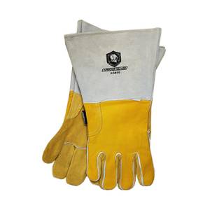 Stick Welding Gloves - Gold Grain - Large