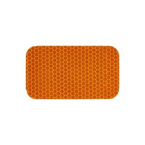Reflective Sticker, Class 2, Amber, Rectangle, 3.5" x 2", 100 per Roll
