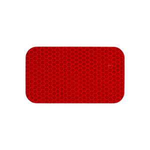 Reflective Sticker, Class 2, Red, Rectangle, 3.5" x 2", 100 per Roll