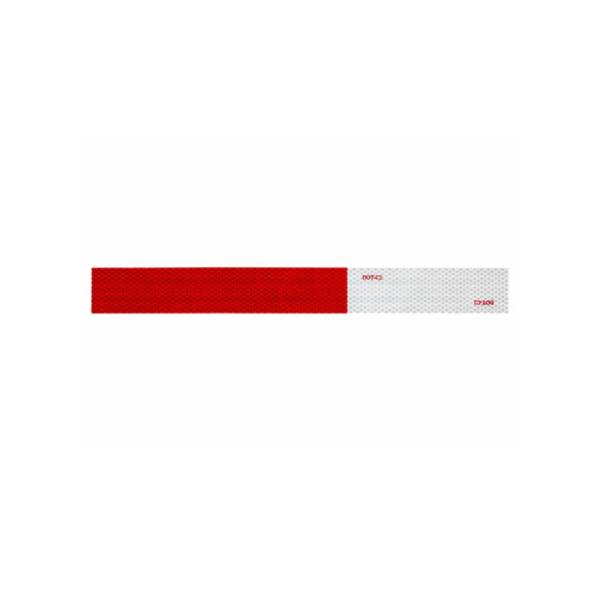 Reflective Tape, 6-6, 1" x 150', Red & Silver, Class 2, No Logo, Continuous