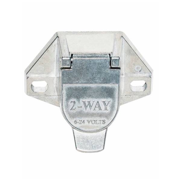 2-Way Plug, Zinc Metal with Spring (Horizontal Pin)